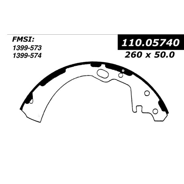 Centric Parts Centric Brake Shoes, 111.05740 111.05740 - main